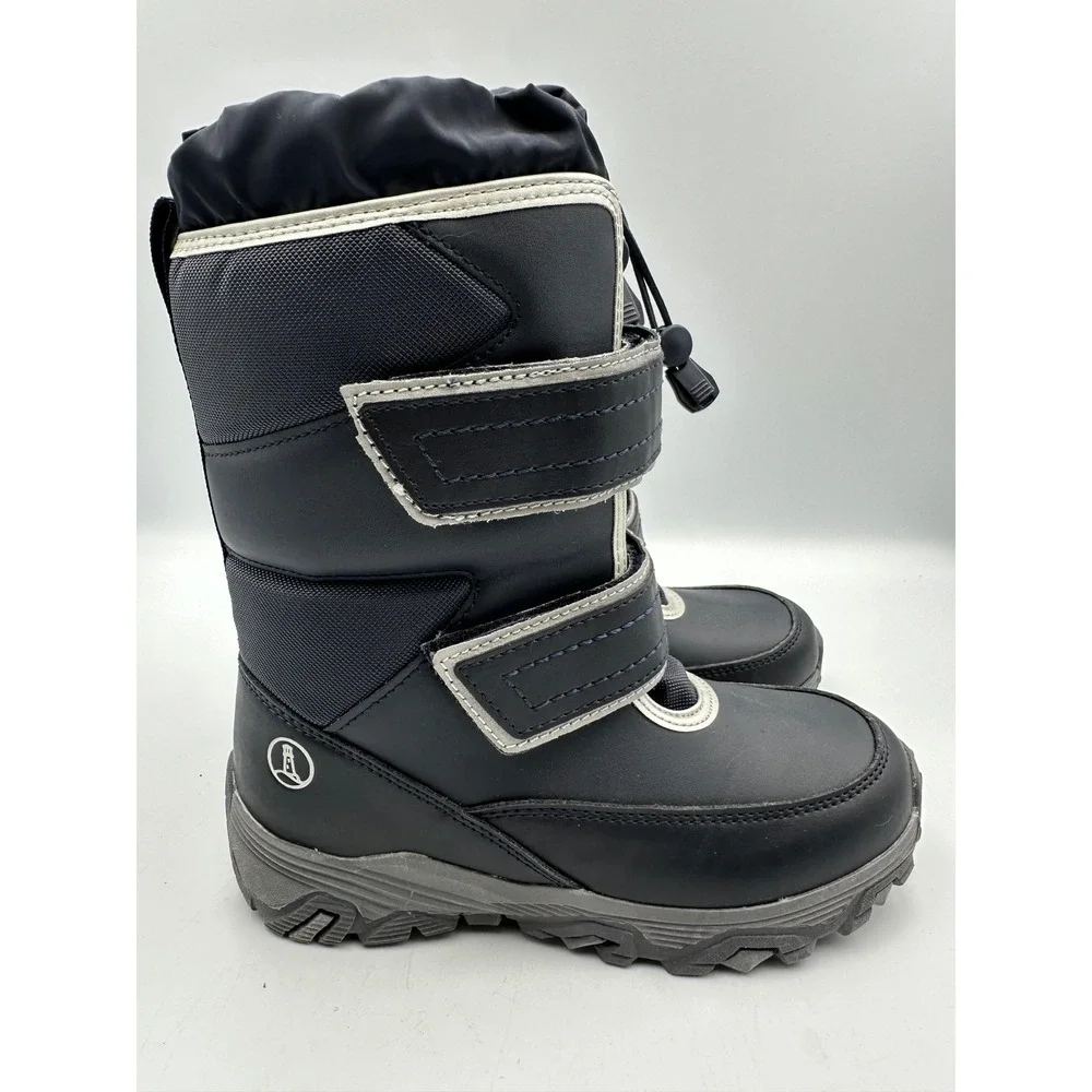 New Lands End Snow Flurry Insulated Boots 13M Navy Blue Waterproof Gorpcore